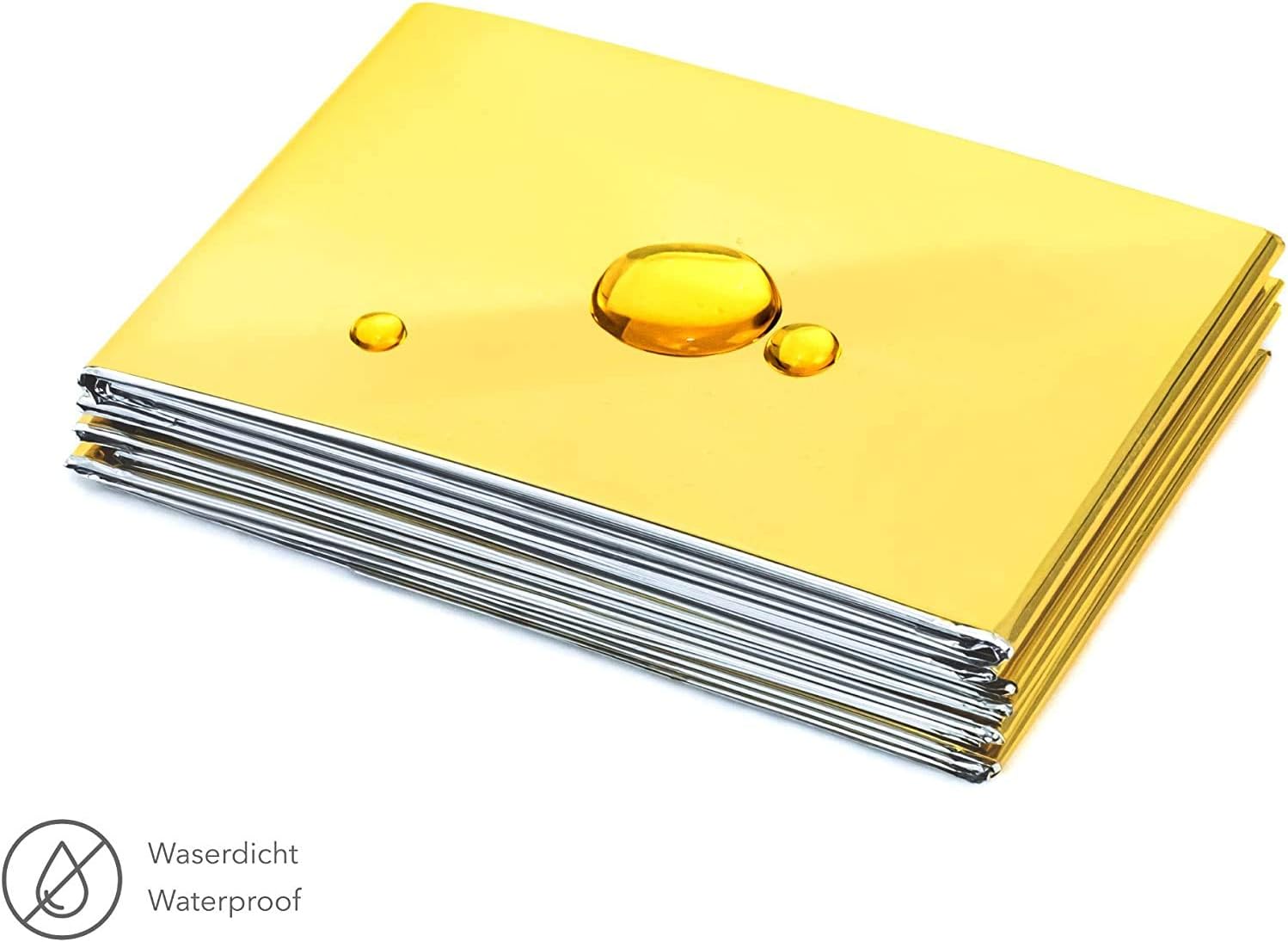 Ikruidy Rescue Blanket 4 Pack Foil Emergency Blanket Gold/silver Waterproof Survival Blanket