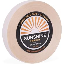 Sunshine Maximum Wear Hair System Tape Roll - Hyper Hold Wig Tape - Hypoallergenic No Shine Adhesive Tape - 2-4 Week Hold - 1" x 36 yds