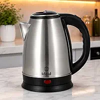 IDEAL Chaleira Elétrica Inox 1.8L 1000W Ferve Rápido 127V com Desligamento Automático e Base Giratória 360°