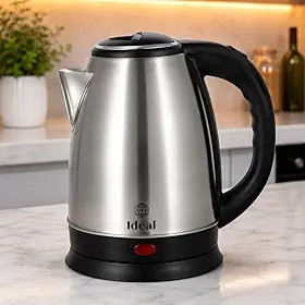 IDEAL Chaleira Elétrica Inox 1.8L 1000W Ferve Rápido 127V com Desligamento Automático e Base Giratória 360°