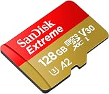 SANDISK Extreme microSDXC Card 128GB, UHS-I + SD Adapter, 128GB (up to 245MB/s read, 120MB/s write speed, 5K video, C10, V30, U3, A2) For Action Cams, Drones, Android devices, Laptops - 4