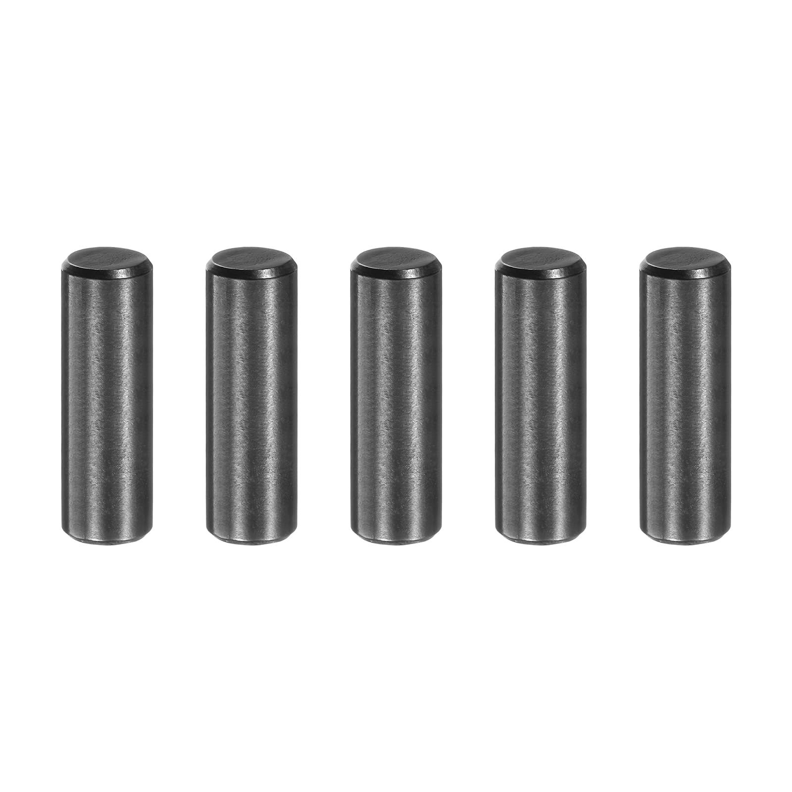 sourcing map 5Pcs 8mm x 25mm Dowel Pins, 304 Stainless Steel Cylindrical Shelf Support Pegs Chamfered End Pin Rod Fasten Elements Metal Shelf Pegs, Black