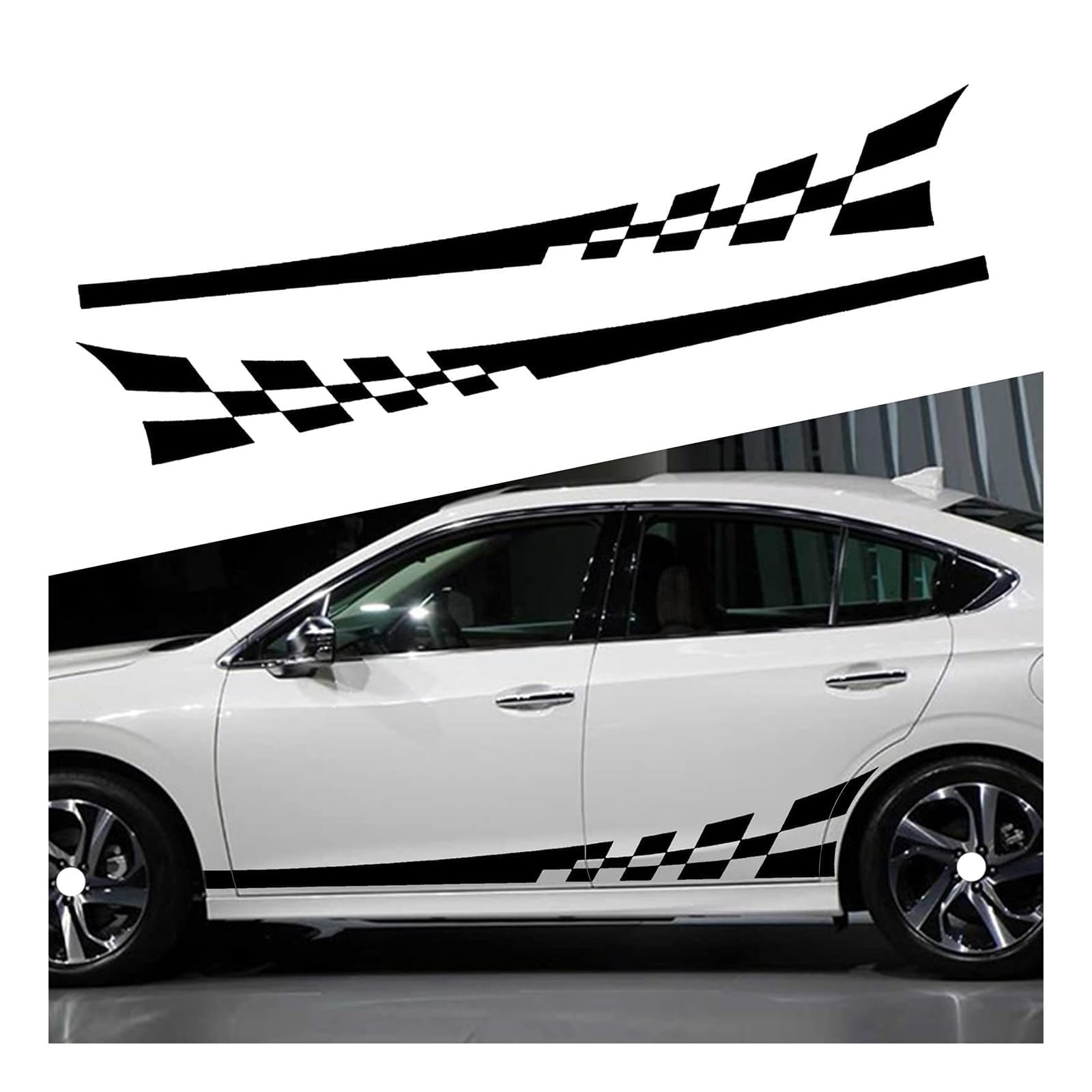 R-timer 2 Pcs Car Door Side Skirt Stickers for Nissan Maxima VIII (A36, facelift 2019) 2019-2026, Auto Body Decor Vinyl Decal DIY Self-Adhesive Waterproof Exterior Stylish Accessories