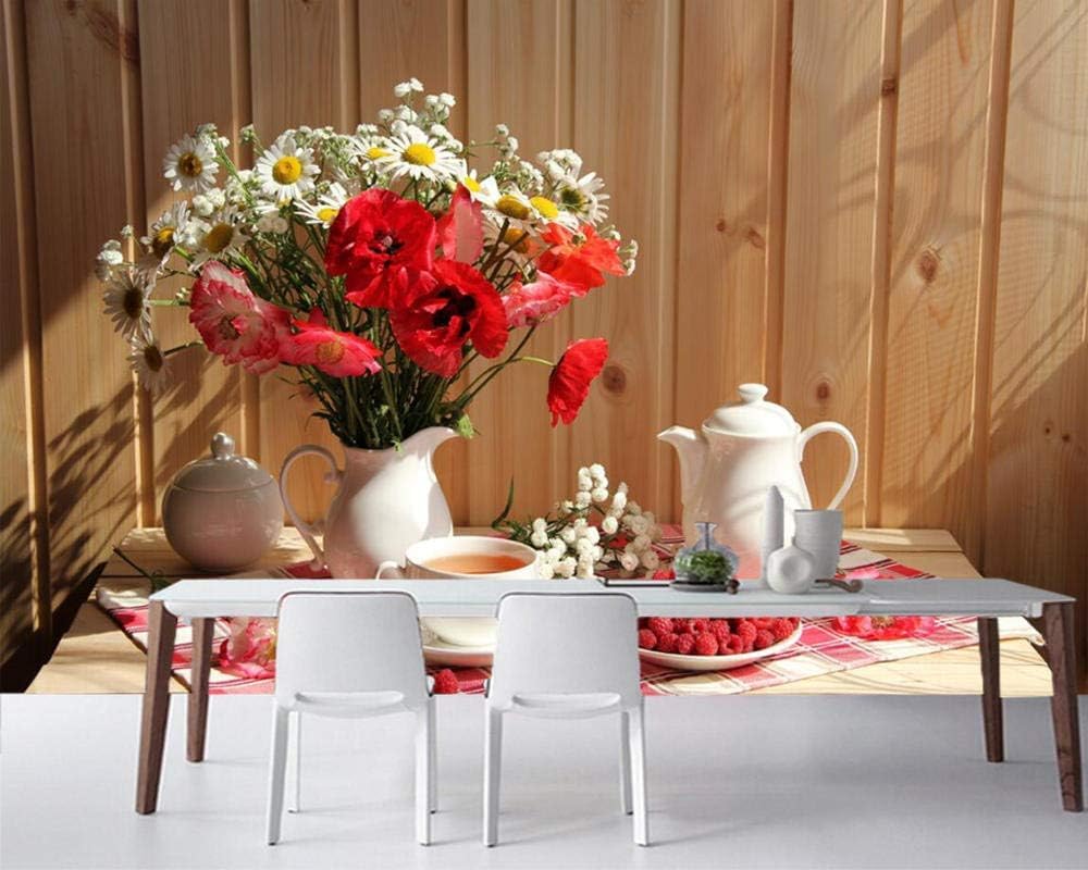 Papier Peint Fleurs 3D Moderne Amovible Idéal Salon Et Chambre