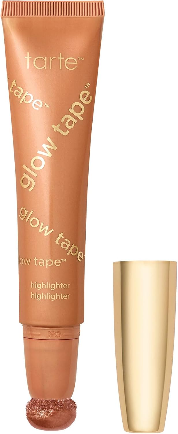 tarte glow tape highlighter – Illuminating Makeup with Lightweight Buildable Mineral Pigments & Shea Butter, Vegan & Cruelty-Free, full size, bronze glow