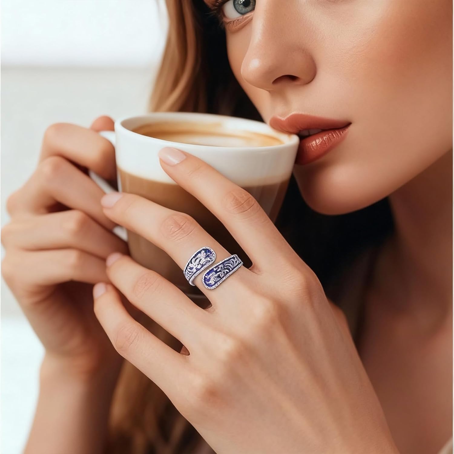 Vintage Gold Ring, Adjustable with Intricate Carving Design, Unique Boho Open Ring for Women Gifts, Perfect for Special Occasions - Image 5