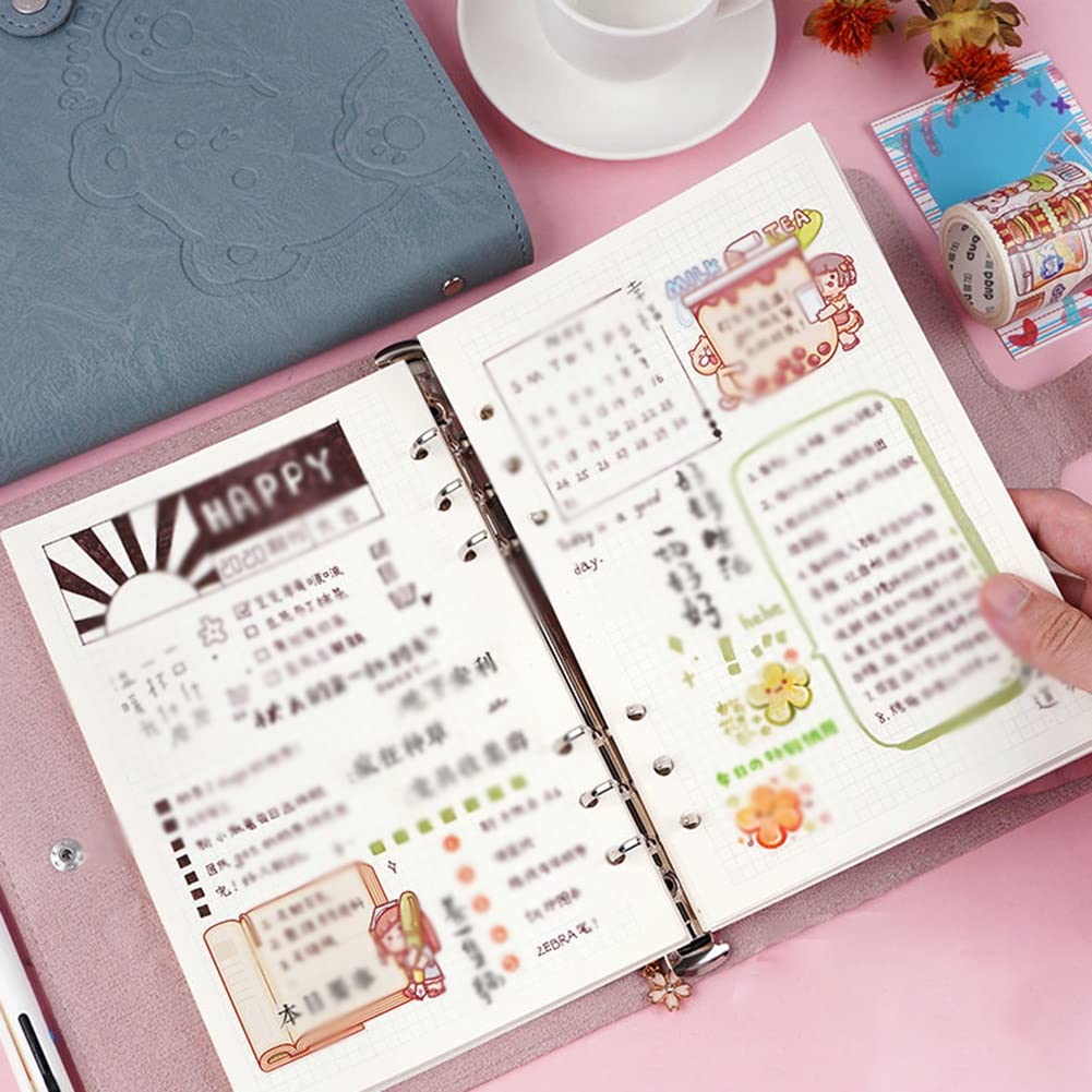 SePKUs Composizione Quaderno Grafico Quaderno Carino A5 Carta millimetrata Regalo Compatibile con Diario di Viaggio Scrittura Creativa Art Sketchbook (Blu C)