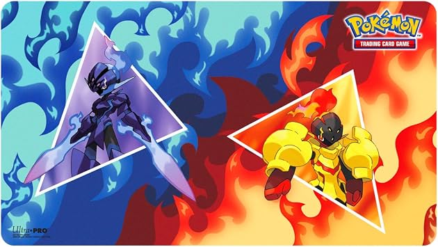 Ultra PRO - Armarouge & Ceruledge Playmat for Pokemon, Gaming Mat, Card Game Surface, Oversize Mousepad, Soft Fabric Top, Non-Slip Rubber Backing, Perfect for Yugioh Cards, Trading Cards & MTG