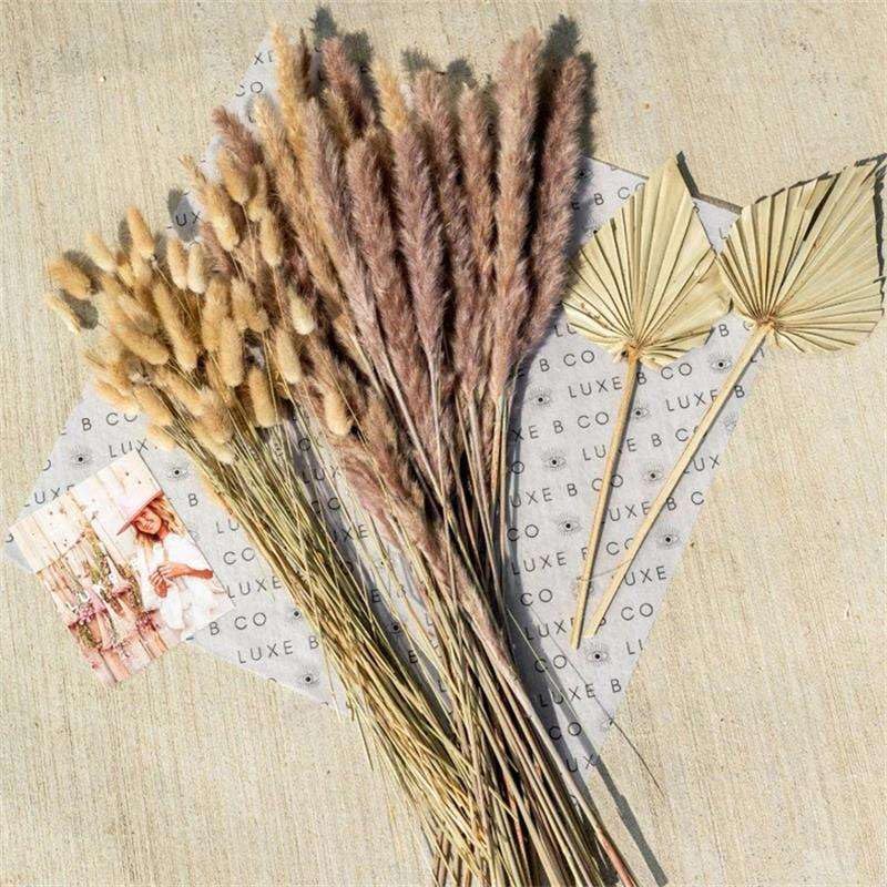 Pampas Grass Large 77Pcs Ramo de Flores Secas miniatura 5