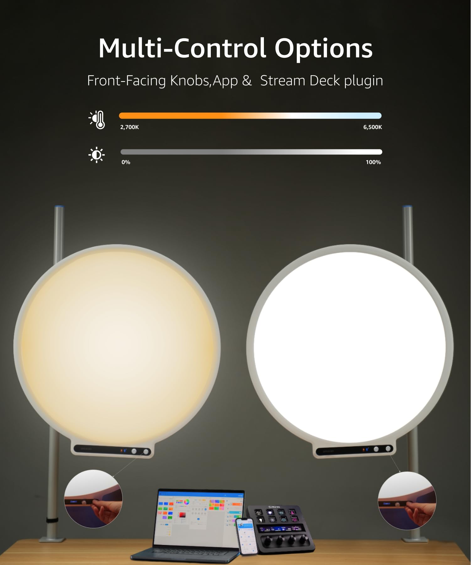 Amazon.com : amaran Verge Max LED Video Light,60W Bi-Color 22in