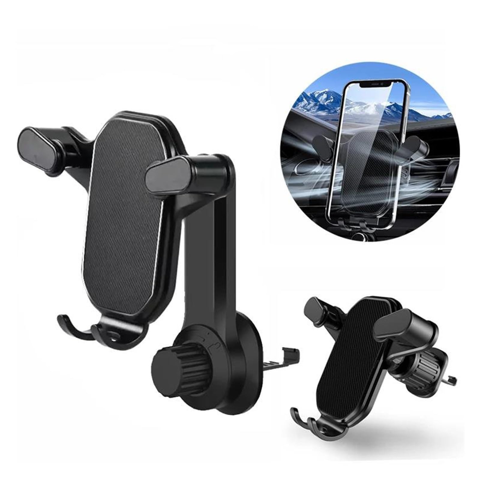 Porta Cellulare Auto Supporto per telefono da auto Gr&av&it&y, gancio per bocchetta dell'aria, supporto per telefono con rotazione a 360 gradi, supporto per Sm&ar&tp&ho&ne per auto, posizionamento con