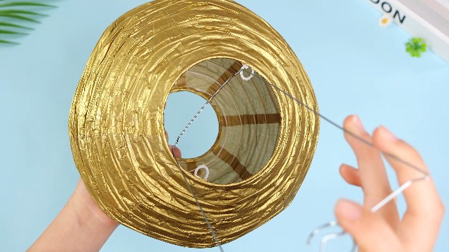 Image of Retisee 18 Pcs Metallic Gold Party Decorations Kit Hanging Metallic Gold Paper Lanterns Paper Fans Honeycomb Balls for Back to School Classroom Party Decoration Birthday Wedding Supplies