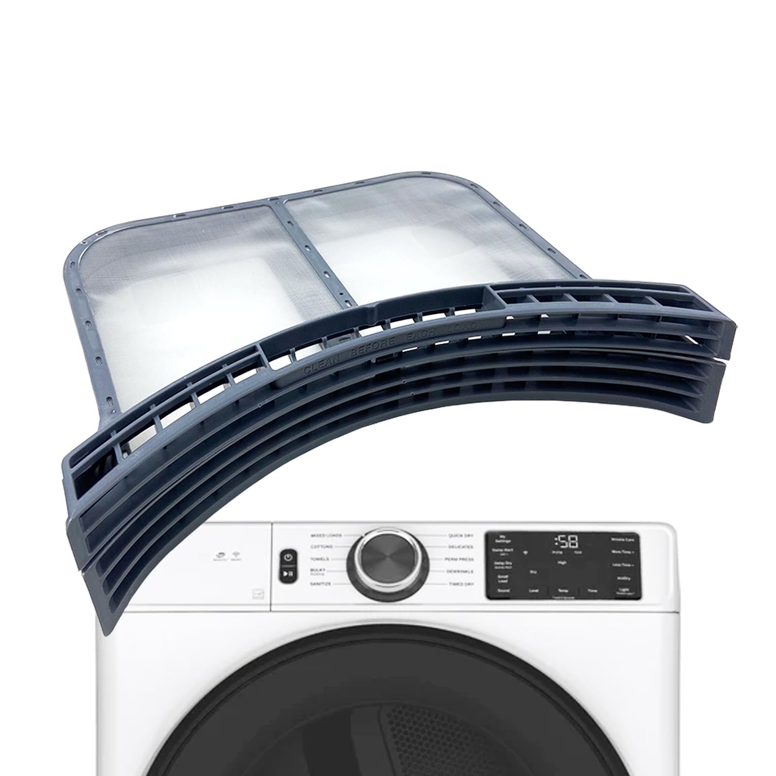 2026 Upgrade 5304513574 Dryer Lint Trap Filter Screen Compatible with Electrolux/Frigidaire Dryer Models EFMC627UIW0, EFMC627UIW1, Clamshell Felt Lint Catcher Assembly, Pre Retrofit Filter Parts