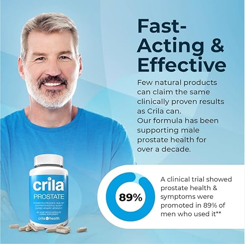 Miniatura 10 de CRILA Suplementos de próstata para hombres  Fórmula natural de 60 unidades para menos viajes al baño* y sueño mejorado*, soporte de próstata