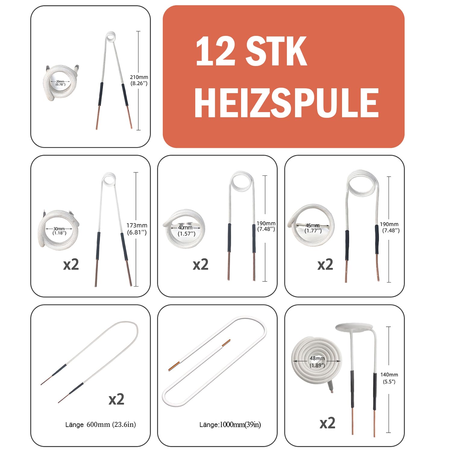 Solary Magnetyczny grzejnik indukcyjny do usuwania śrub – 1100 W, 220 V, narzędzie do ogrzewania indukcyjnego do odkręcania zardzewiałych śrub, wykrętak nakrętek z 12 cewkami indukcyjnymi i pudełkiem