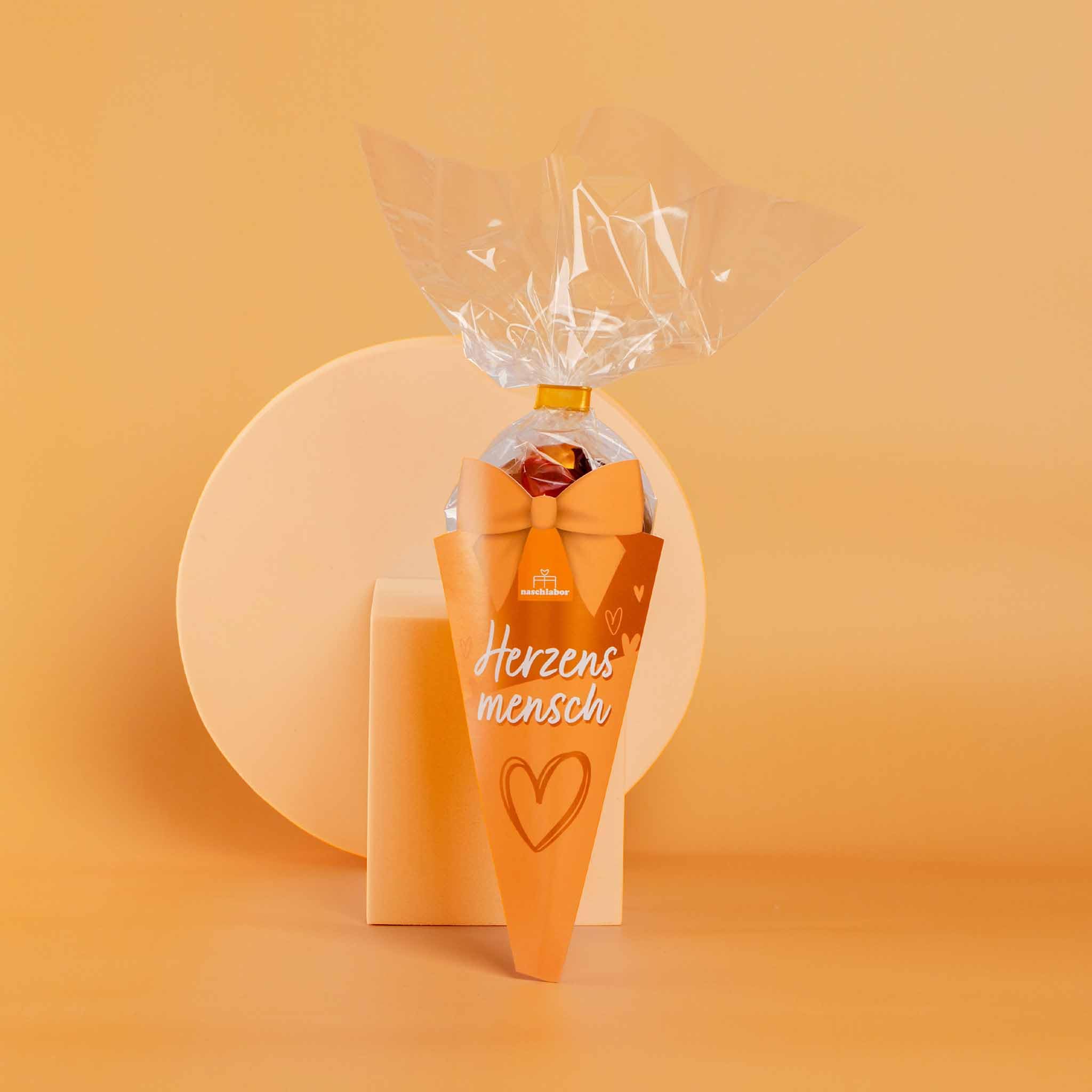 Herz Fruchtgummi Geschenktüte Herzensmensch 100g | Geschenk für die Liebsten | Das Mitbringsel für deine Freunde | Valentinstag oder Muttertag | Geschenk für Partnerin