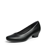 DREAM PAIRS Women's Chunky Closed Toe Dress Low Block Heels Comfortable Slip On Work Pumps Wedding Casual Shoes