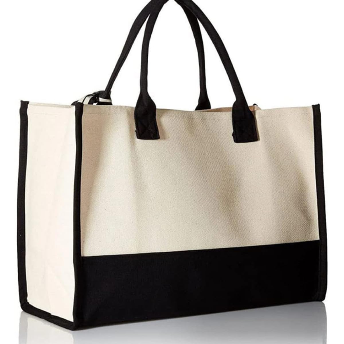 MAGICLULU Borsa da Spiaggia Grande in Tela Resistente Tracolla Lunga, Borsa Tote a Mano di Grande Capacità per Viaggi, Scuola e Uso Esterno Quotidiano
