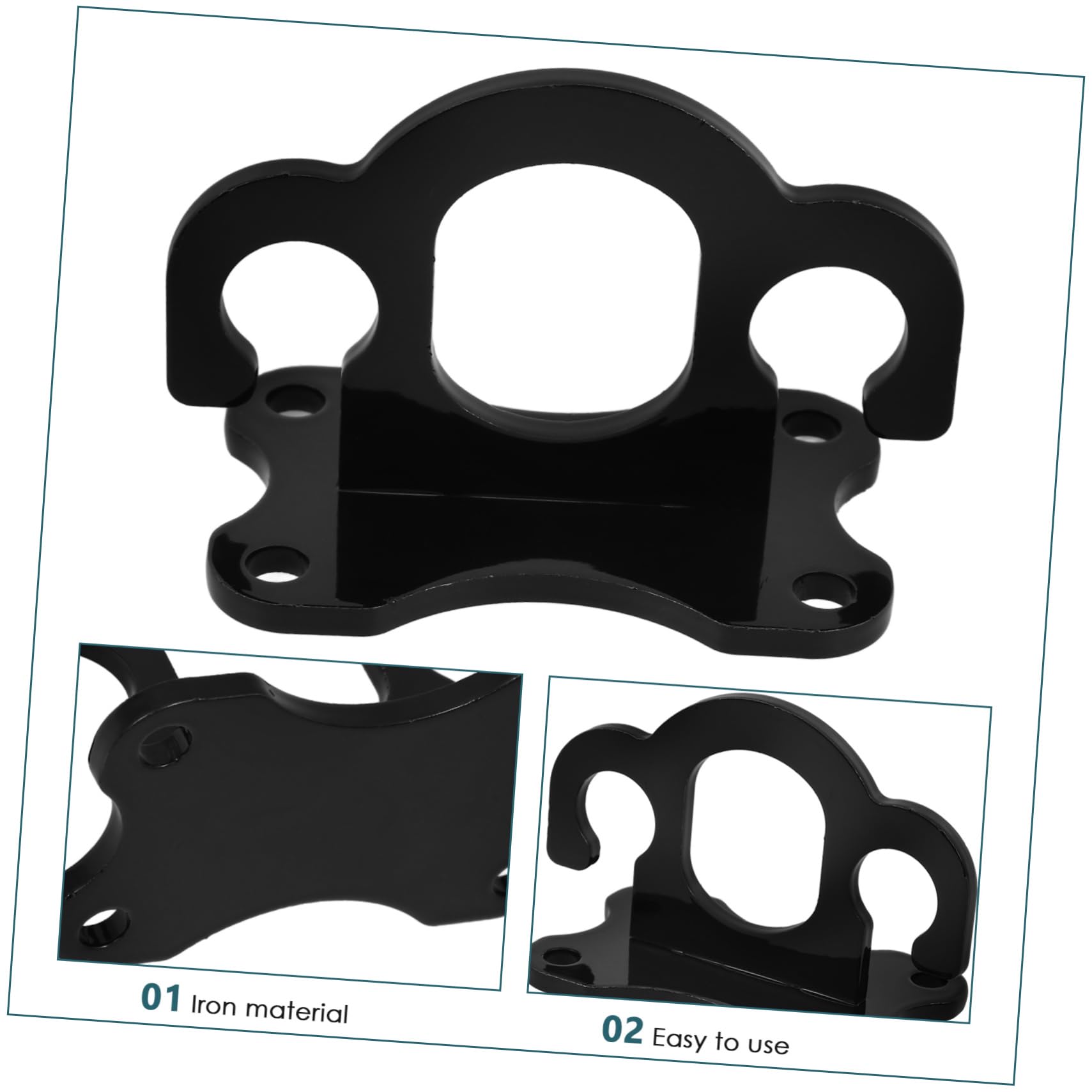 Beavorty Ganchos de Pared para Entrenamiento 3 Piezas Hierro Negro | Soporte Firme para Bandas de Resistencia, Carga Alta, Uso en Yoga Aéreo y Rutinas de Ejercicio