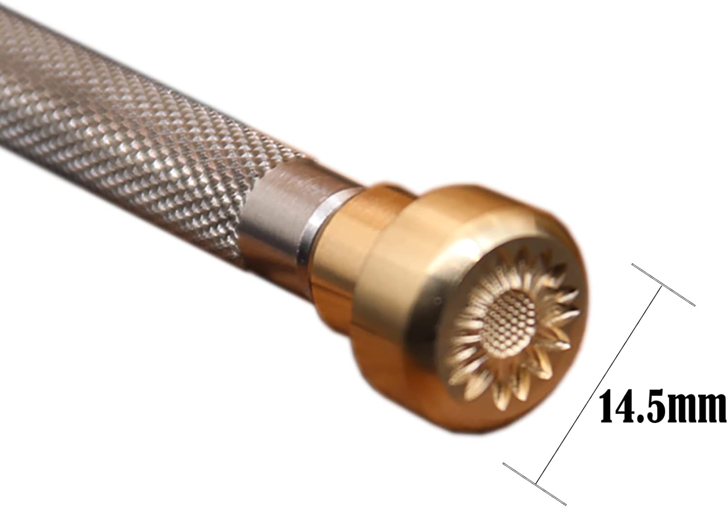 RUIQIN Leather Stamps, Sunflower Shape Flower Center Leather Stamping Tools, Professional Leather Carving Tools, Leather Crafting Tools for Leather Working and Leathercraft (Sunflower)