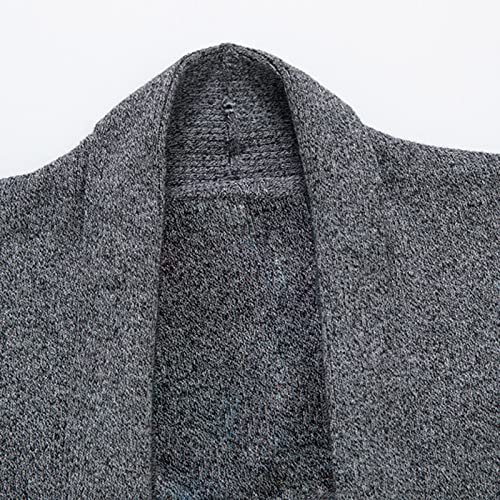 Cardigan de lana para hombre con botones y manga larga para invierno 2