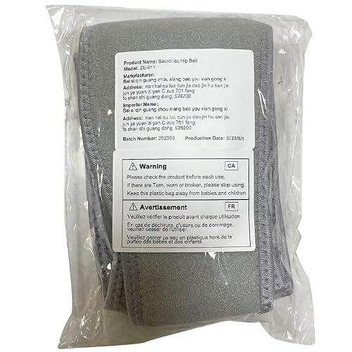 Miniatura 7 de Zelen Si - Cinturón de cadera para mujeres y hombres, cinturón sacroilíaco, alivio del dolor del nervio ciático, banda articular, corrector de