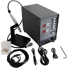 100w Permanent Jewelry Spot Welder Kit,Micro Welding Machine,Pulse Arc Spot Welding Machine Weldable Solid,Welding Time 3ms-30ms,Precision Repair Tool for DIY Jewelers