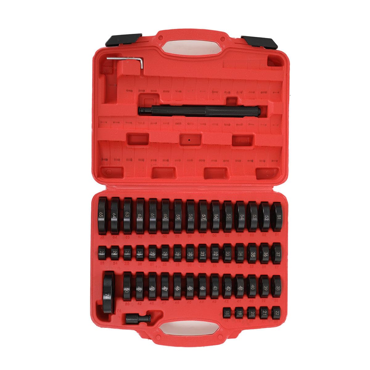 Ensemble de 52 pièces pour presser et dépresser les roulements de roue, kit d'outils pour roulements de voiture, presse à roulements et bagues d'étanchéité, presse à roulements