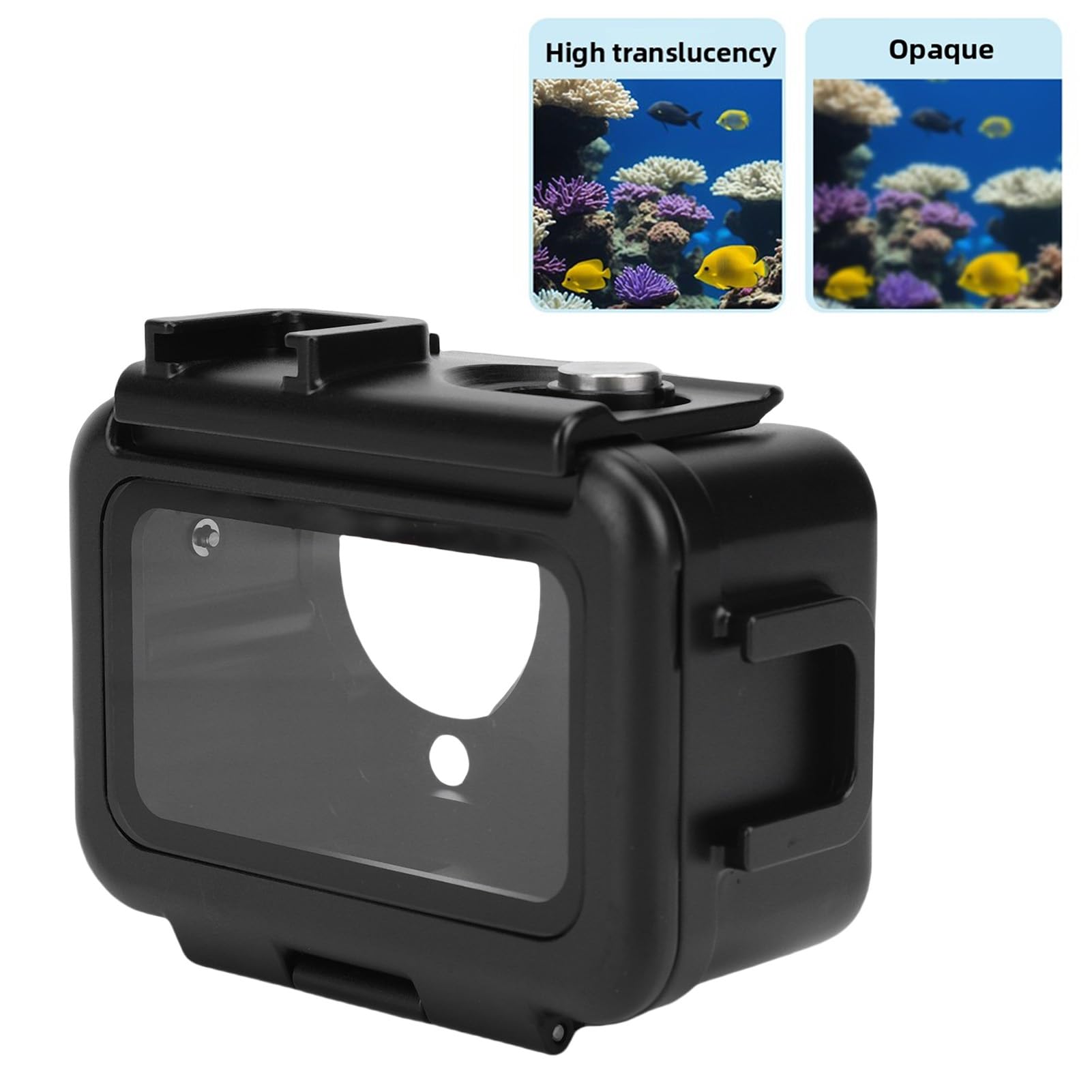 Fabater Copertura Protettiva per Fotocamera Subacquea, Elevata Trasparenza e Design a Guscio Rigido, per Esplorazione a profondità di 60 M, Struttura in Vetro di Alluminio, Adatta per Action 4/3/5 Pro