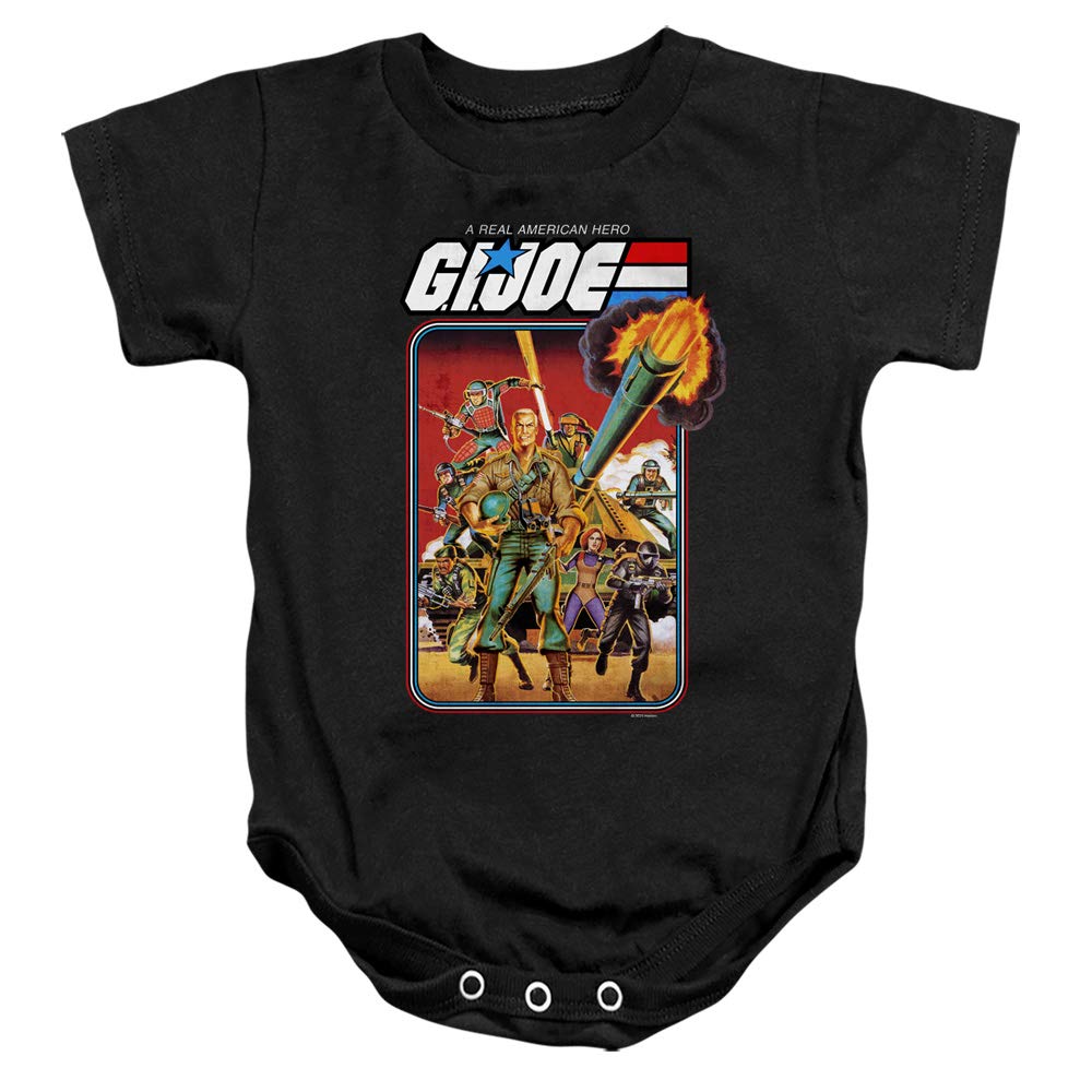 G.I. Joe Hero Group Unisex Infant Snap Suit for Baby, Black, Small (6 Months)