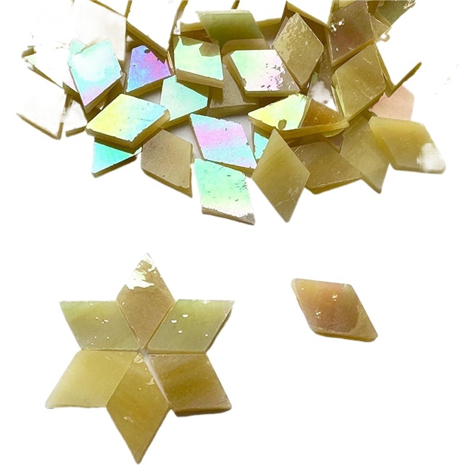Vaeltor Color 9 150G Clear Glass Mosaic Tiles Multi Color For Diy Craft Home Wall Art