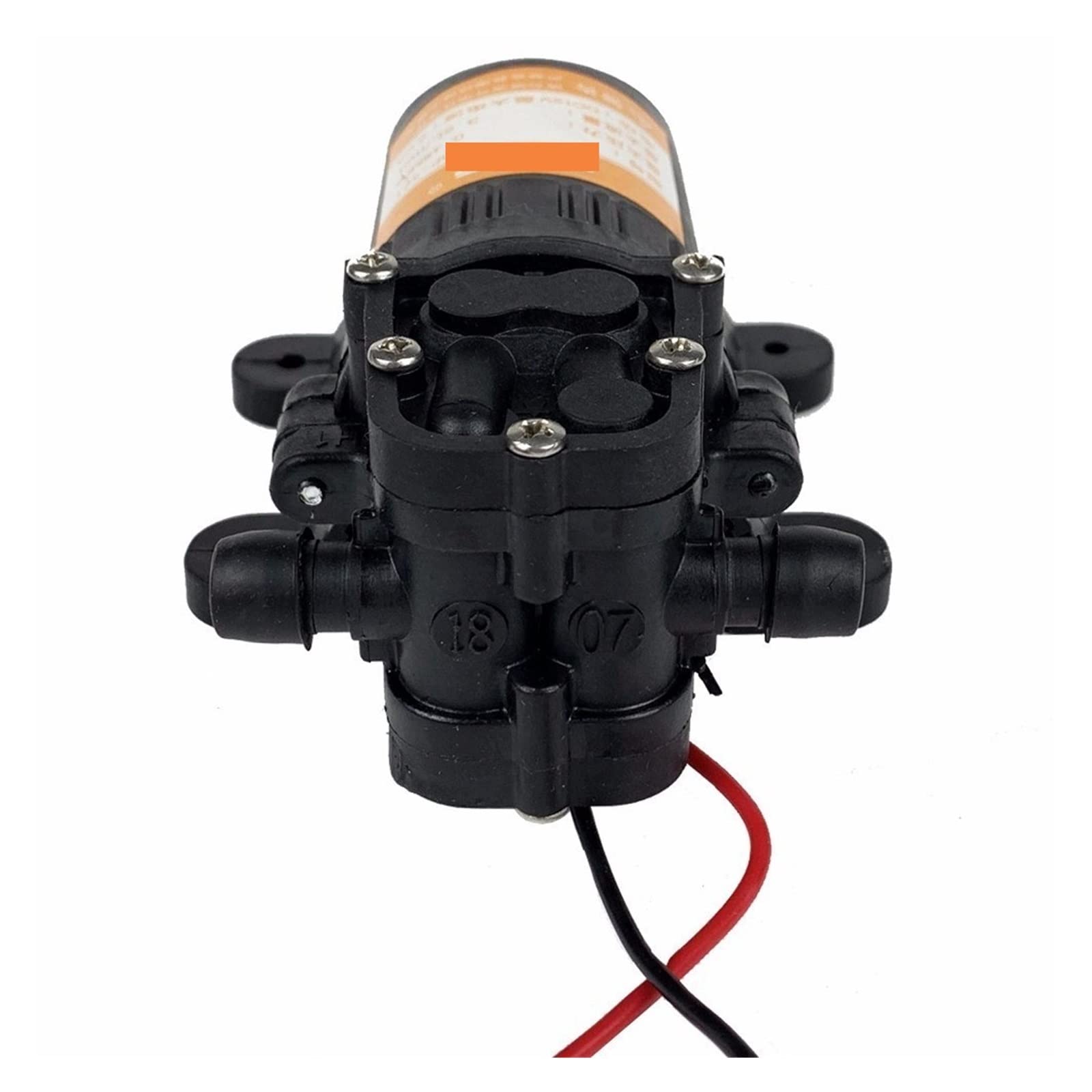 Trwały DC 12V 70PSI 3.5L/min czarny mikro wysokociśnieniowy membranowy zraszacz wody myjnia samochodowa 12 V rolnicza elektryczna pompa wodna