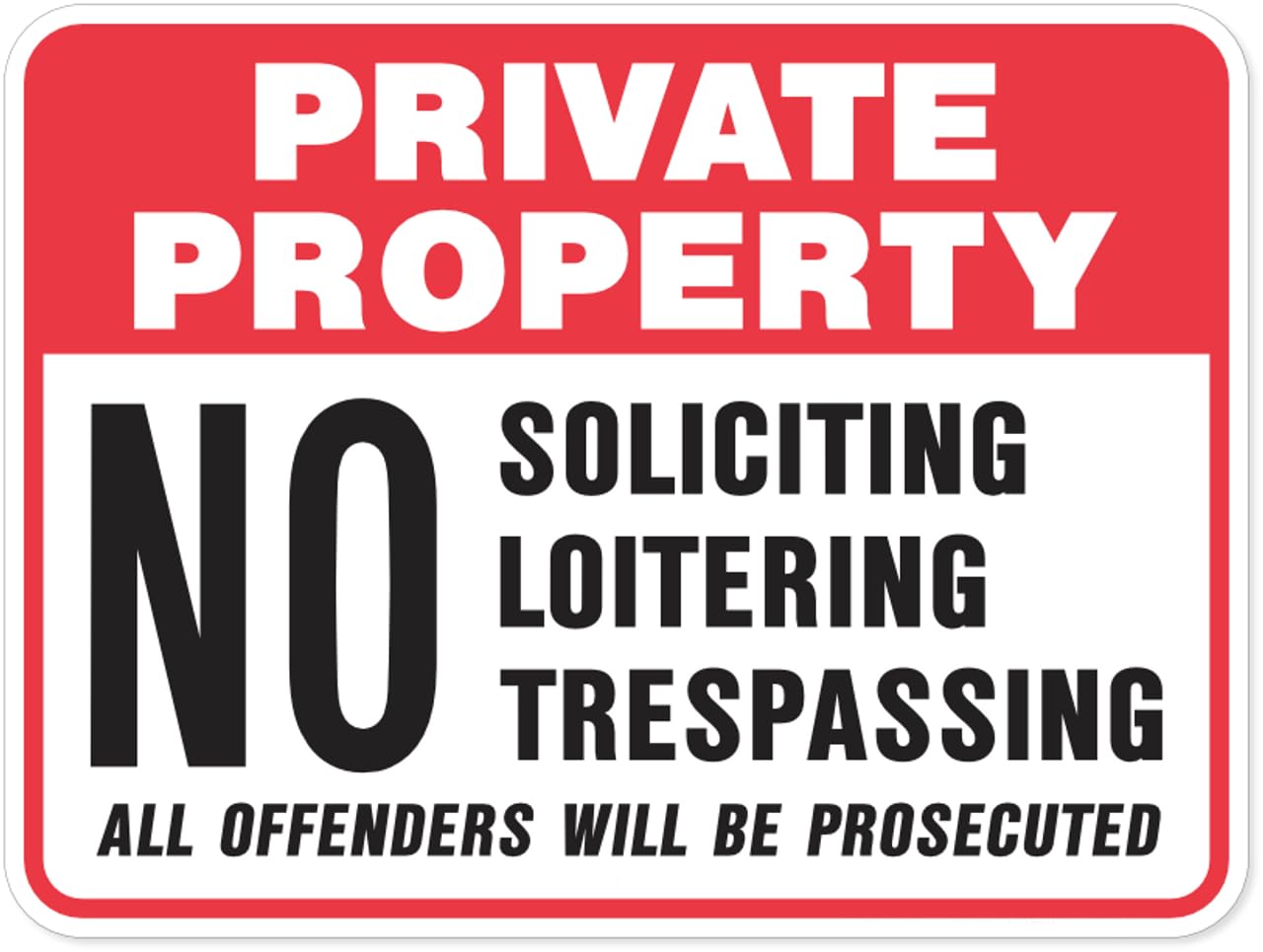 Tin sign vintage Private Property - No Soliciting Parking Plaque Poster for Bar Pub Beer Home Garage Man Cave Wall Decor 12x8 Inch