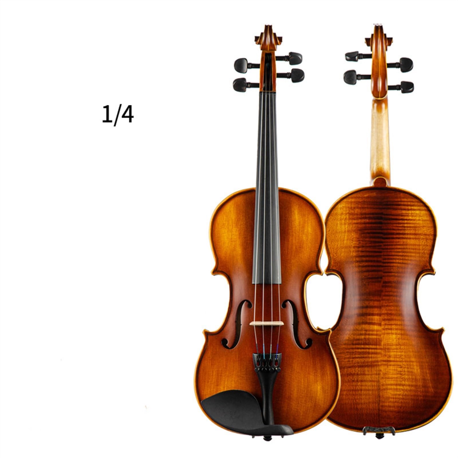 Violine Massivholz Handgefertigte Violine Anfänger Erwachsene Violine Musikinstrument Fichtenholzplatte(B-1/4)