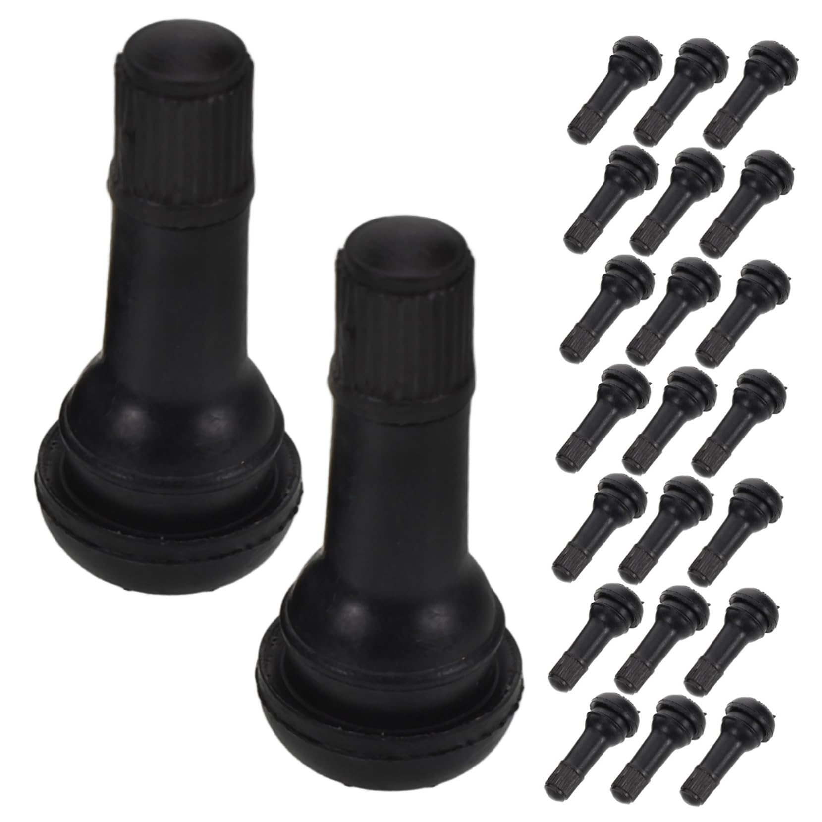 Stelo Valvola Pneumatici in Gomma Tr414 Nero 100 Pezzi | Lega di Zinco, per Veicoli, Alta Tenuta e Resistenza Ambientale, Ricambio per Cerchi Tubeless