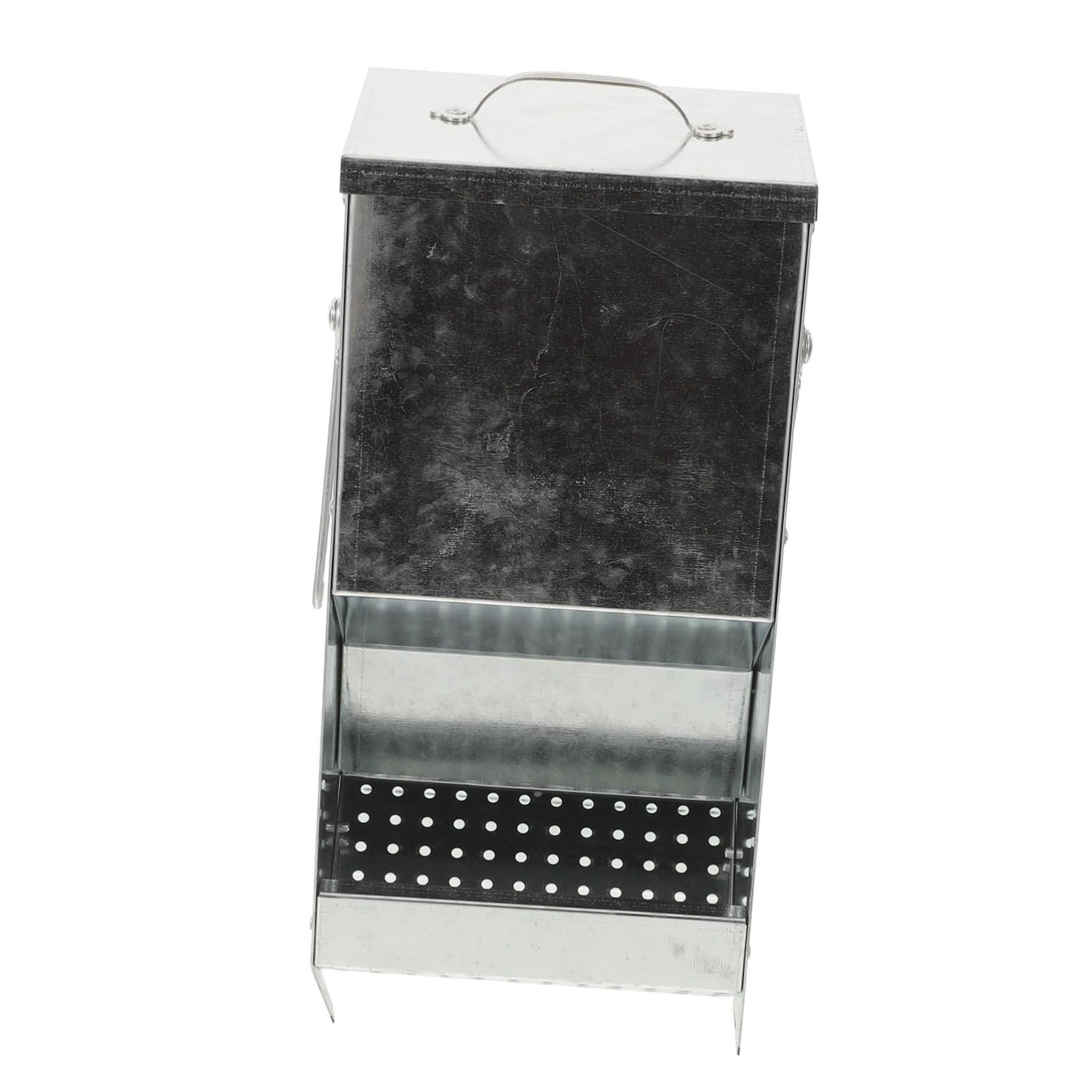 Toyvian 22oz Mangiatoia in Metallo Per Conigli Distributore Di Fieno Coperchio Magnetico e Ganci Doppia Faccia Per Conigli Criceti Furetti e Piccoli Animali