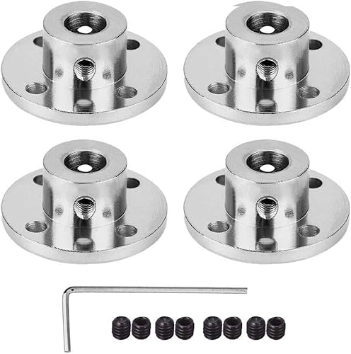 4 conectores de acoplamiento de brida de 0.315 pulgadas, accesorio de acoplador de modelo de guía rígida, accesorios de eje de eje para motores de