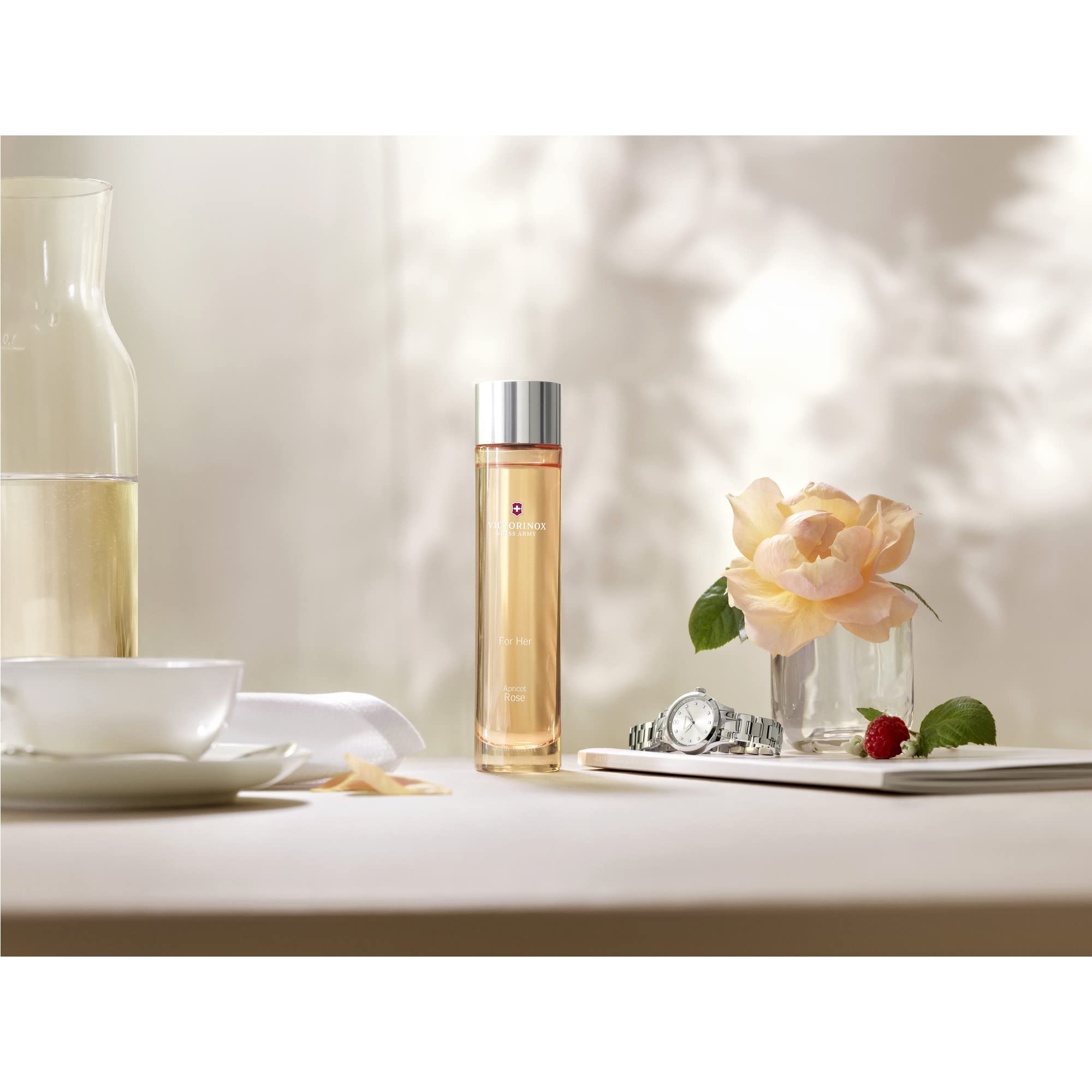 VICTORINOX Swiss Army For Her Apricot Rose, Eau de Toilette para mujer, Perfume con rosa y albaricoque, Frutal y floral, Vegano, 100 ml, V0001299