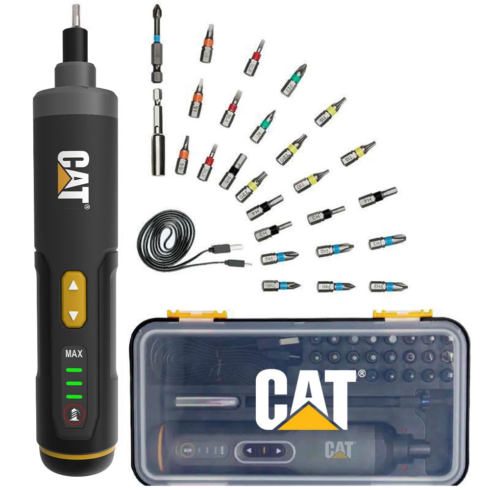 CAT DX1110 - Destornillador inalámbrico inteligente (3,6 V/1,5 Ah Li-ion + 26 puntas