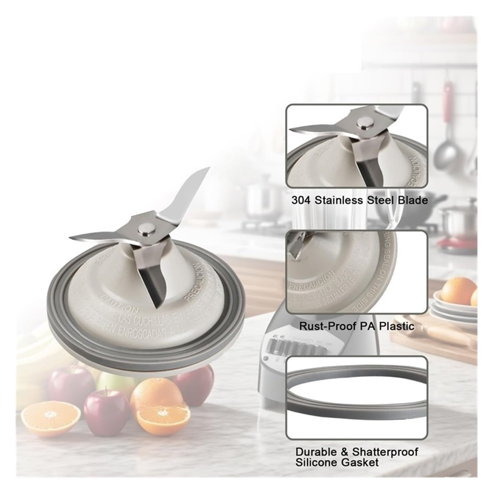 Lot de 2 lames blender, compatible avec Black And Decker