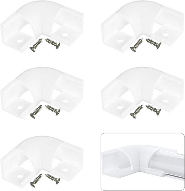 90 Degrees LED Channel Corner Connectors, ONLY for 16-17mm Slim V Shape LED Aluminum Channel-5pcs