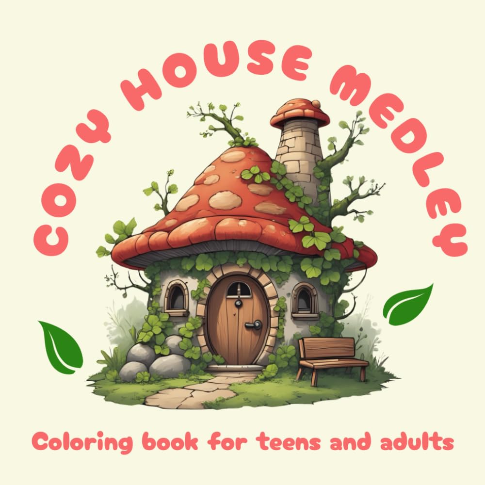 Cozy house medley: coloring book for teens and adults (Escape & Express: coloring books for teens and adults)