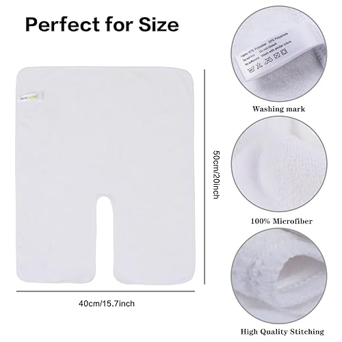 Miniatura 2 de SINLAND Toallas esteticistas de microfibra para tratamientos faciales, eliminación de máscara, paño facial suave con diseño dividido, toallas de spa