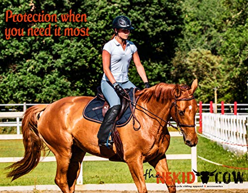 Leather Legs Cover Half Chaps Zipper & Velcro Short Gaiter Stay Up Lined Windproof Leg Warmers Adjustable Concho & Fringes For Horse Riders, Protective Guard Bikers, Leg Gaiters For Women & Men M-L #TOP7