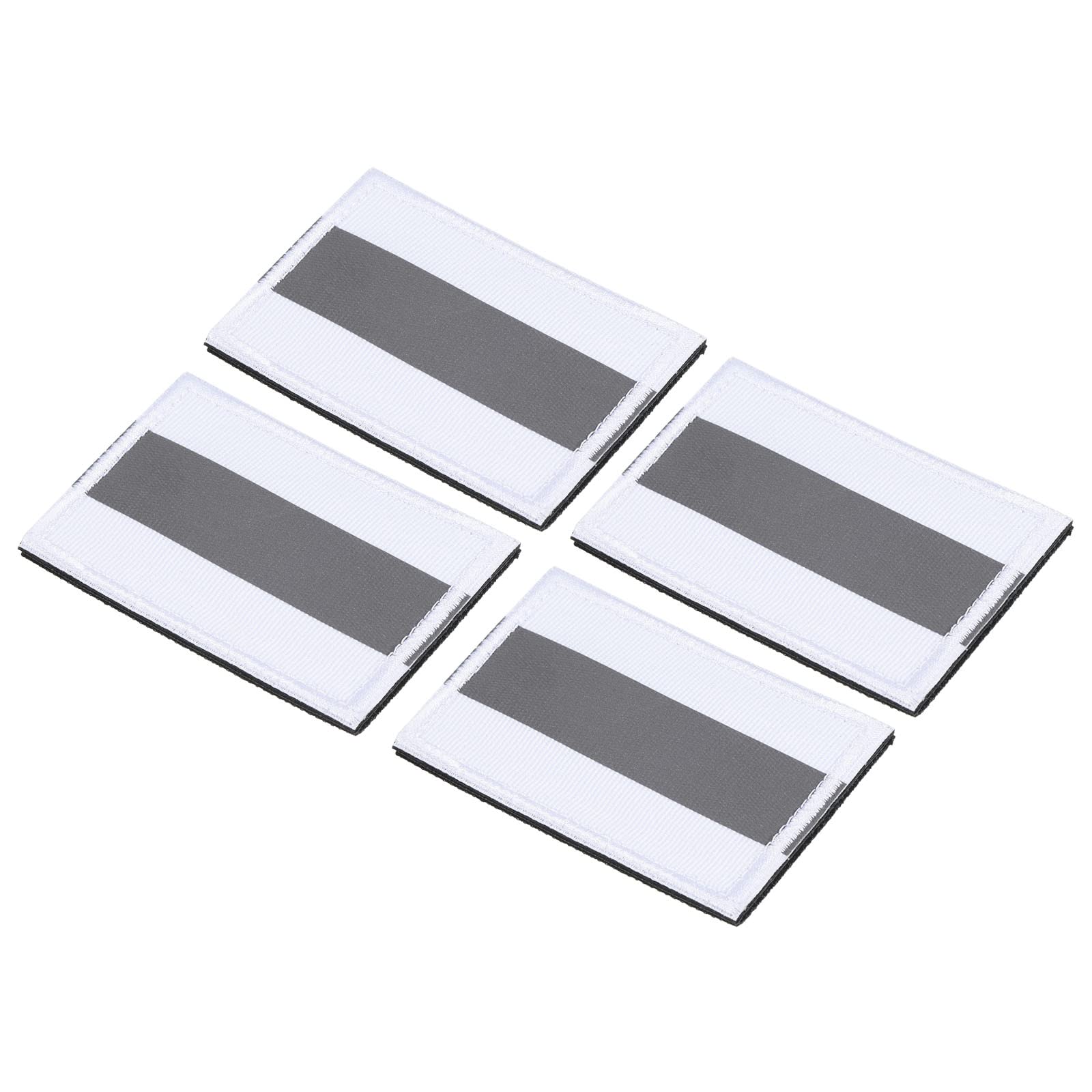PATIKIL Reflective Patch 2x3, 4 Pcs Hook and Loop Fastener Safety Appliques for Night Sportsperson Worker Hiker, White