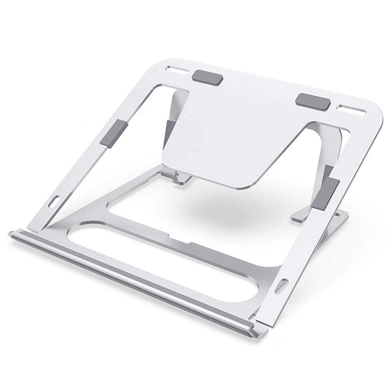 Supporto per Laptop Regolabile, Supporto per Laptop Portatile Multifunzione con Raffreddamento ventilato Adatto per Notebook Laptop da 11-17,3 Pollici con Tablet-Argento