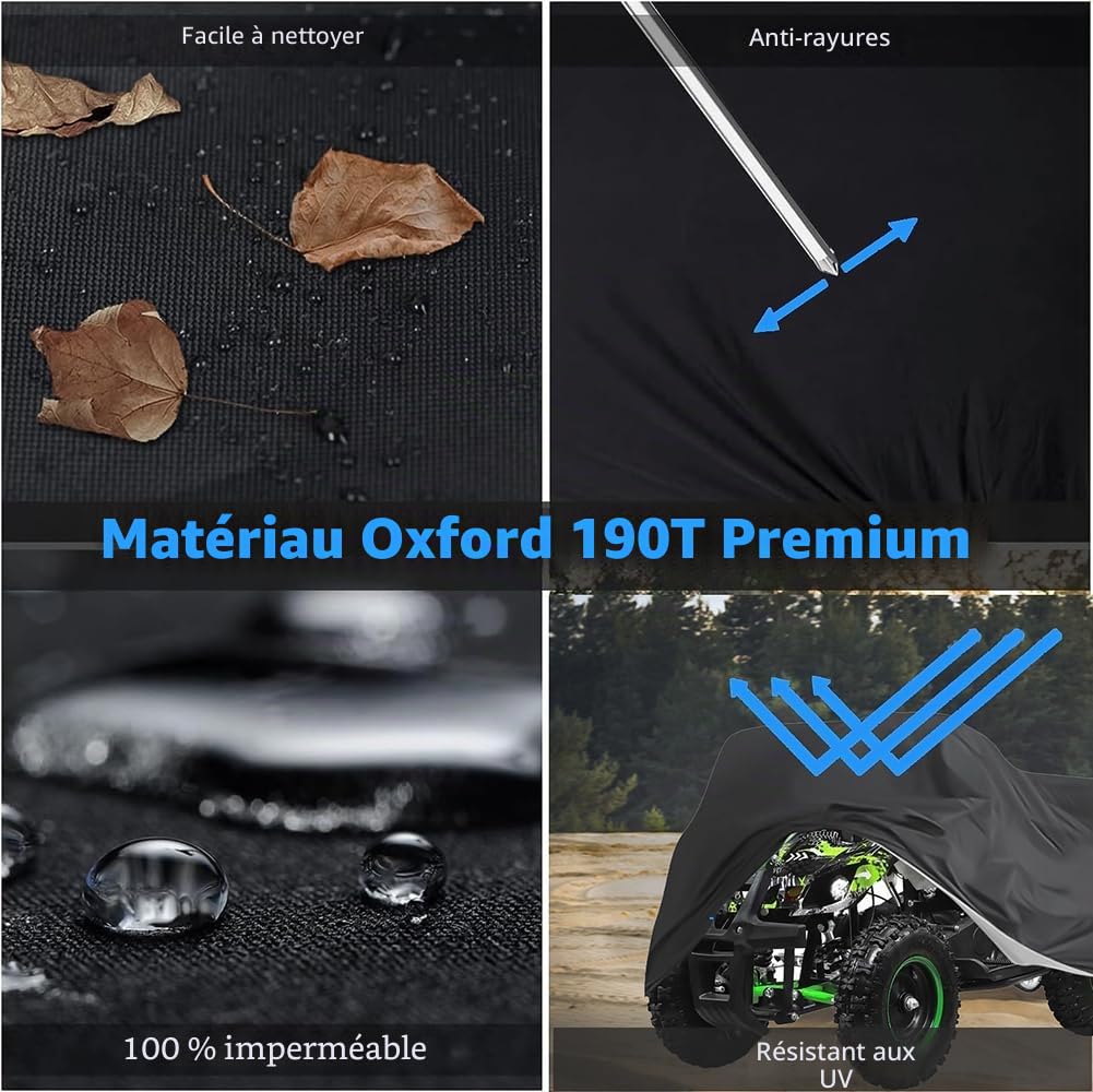 Bâche de protection imperméable pour quads à 4 roues - Pour Polaris, Yamaha, Suzuki, Honda, Kawasaki, Kart