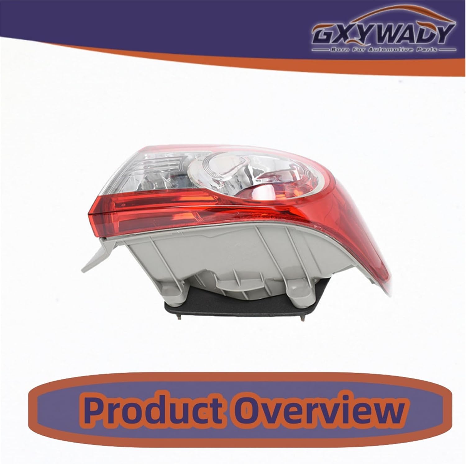GXYWADY Outer Rear Tail Light Lamp Stop Brake Indicator Warning Light Replacement for 2011-2013 Corolla (Right Passenger Side)