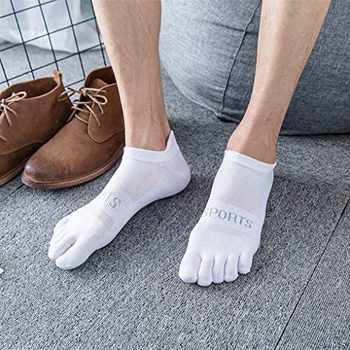 6 Pair Men's Cotton Breathable Five Finger Toe Socks No Show Mesh Casual Sports Socks3
