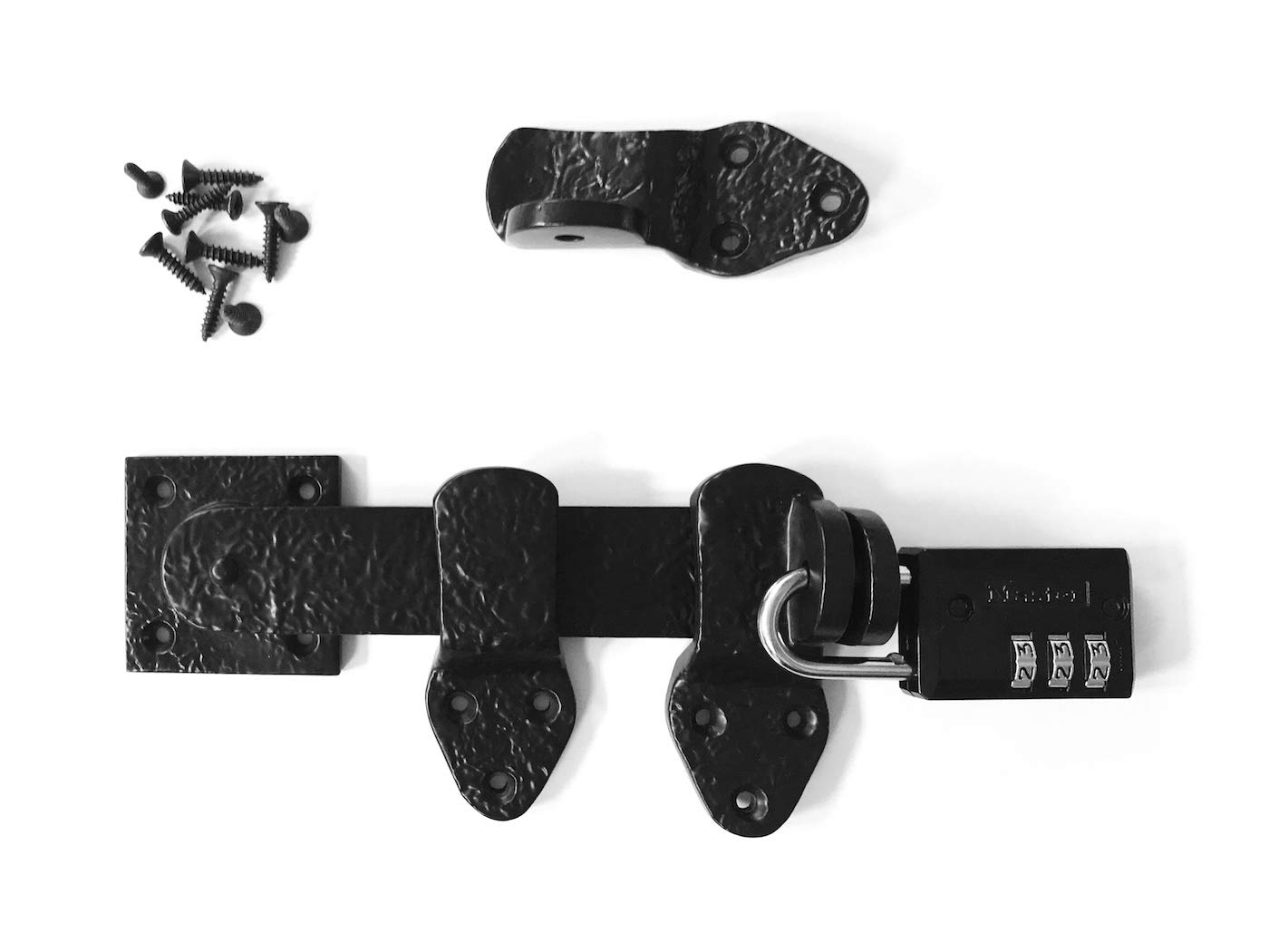 Gate Bar Flip Latch 6.5” Cast Iron Lockable Latch for Sliding Barn